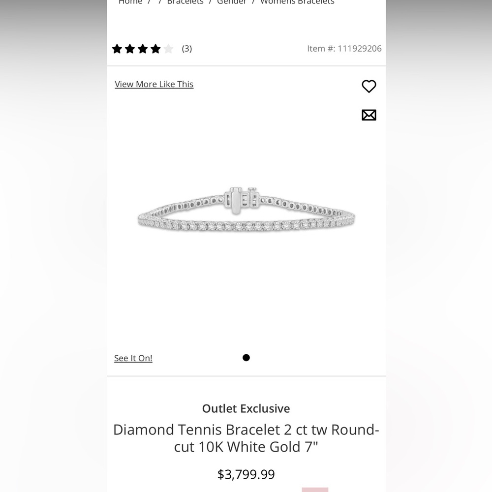 2ktw Diamond Tennis Bracelet